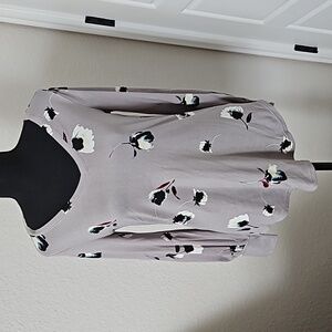 Maurices Gray Floral Tunic Top